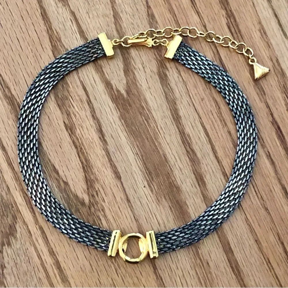 Liz Claiborne | Two-Tone Mesh Collar Necklace | 16” Adjustable
